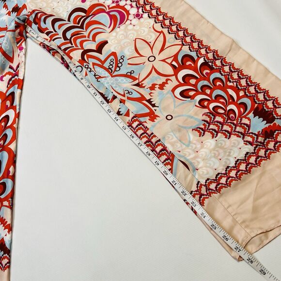 Zara Wide Leg Trousers Womens Medium Flowing Patchwork Pink Floral Print - Picture 4 of 7